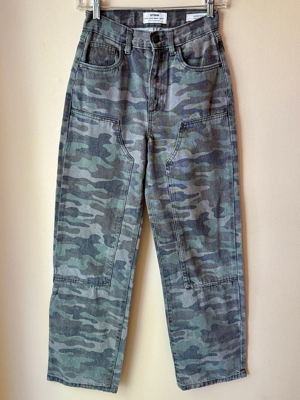 Cotton On Camo Knee Detail Pants Size 2